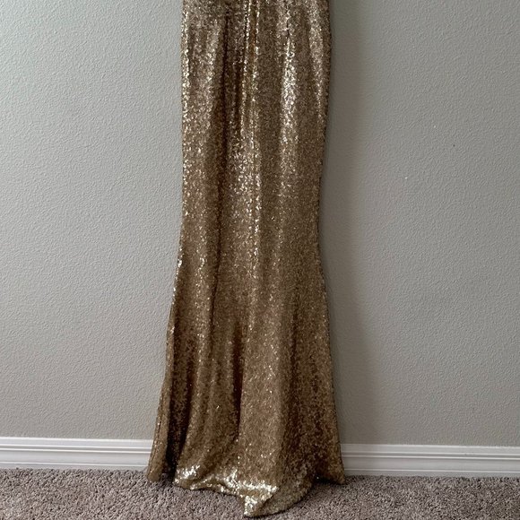 Dress The Population Raven Sequin Gown Dress Size M - Picture 4 of 10